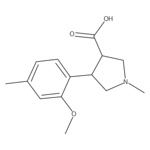 4-(2-Methoxy-4-methylphenyl)-1-methylpyrrolidine-3-carboxylic acid Structure