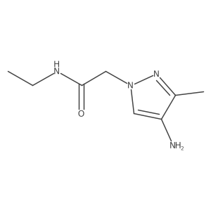 2-(4-amino-3-methyl-1H-pyrazol-1-yl)-N-ethylacetamide结构式