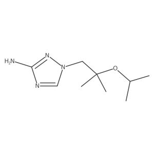 1-[2-methyl-2-(propan-2-yloxy)propyl]-1H-1,2,4-triazol-3-amine结构式