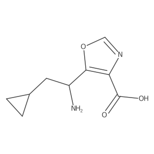 5-(1-Amino-2-cyclopropylethyl)-1,3-oxazole-4-carboxylic acid Structure