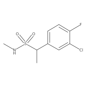 1-(3-chloro-4-fluorophenyl)-N-methylethane-1-sulfonamide结构式