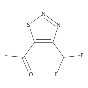 1-[4-(Difluoromethyl)-1,2,3-thiadiazol-5-yl]ethan-1-one Structure
