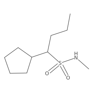 1-cyclopentyl-N-methylbutane-1-sulfonamide结构式