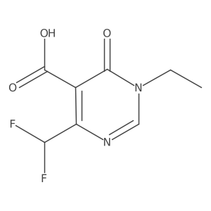 4-(Difluoromethyl)-1-ethyl-6-oxo-1,6-dihydropyrimidine-5-carboxylic acid结构式