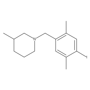1-[(4-Iodo-2,5-dimethylphenyl)methyl]-3-methylpiperidine Structure
