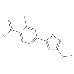 5-(3-Fluoro-4-nitrophenyl)-3-methoxy-1,2-thiazole结构式