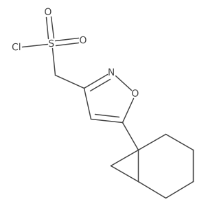 (5-{Bicyclo[4.1.0]heptan-1-yl}-1,2-oxazol-3-yl)methanesulfonyl chloride Structure