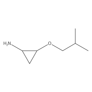 rac-(1R,2R)-2-(2-methylpropoxy)cyclopropan-1-amine结构式