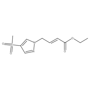 ethyl 4-(4-methanesulfonyl-1H-pyrazol-1-yl)but-2-enoate Structure