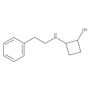 trans-2-[(2-Phenylethyl)amino]cyclobutan-1-ol Structure