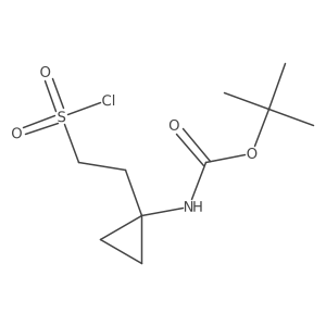 tert-butyl N-{1-[2-(chlorosulfonyl)ethyl]cyclopropyl}carbamate Structure