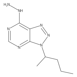 7-hydrazinyl-3-(pentan-2-yl)-3H-[1,2,3]triazolo[4,5-d]pyrimidine结构式