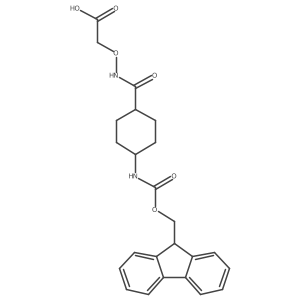 2-({[4-({[(9H-fluoren-9-yl)methoxy]carbonyl}amino)cyclohexyl]formamido}oxy)acetic acid Structure