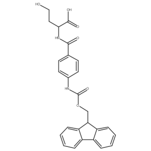 (2R)-2-{[4-({[(9H-fluoren-9-yl)methoxy]carbonyl}amino)phenyl]formamido}-4-hydroxybutanoic acid结构式