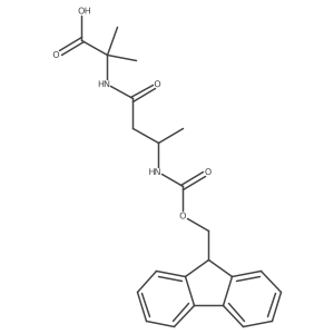 2-[(3R)-3-({[(9H-fluoren-9-yl)methoxy]carbonyl}amino)butanamido]-2-methylpropanoic acid Structure
