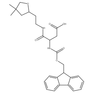 3-{[2-(4,4-dimethyloxolan-2-yl)ethyl]carbamoyl}-3-({[(9H-fluoren-9-yl)methoxy]carbonyl}amino)propanoic acid结构式