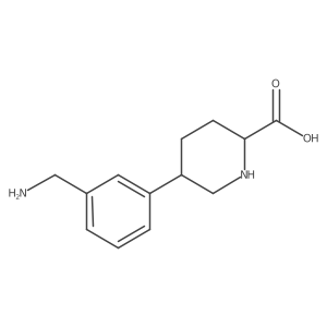 5-[3-(Aminomethyl)phenyl]piperidine-2-carboxylic acid结构式