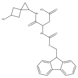 3-({[(9H-fluoren-9-yl)methoxy]carbonyl}amino)-3-({5-hydroxyspiro[2.3]hexan-1-yl}carbamoyl)propanoic acid结构式