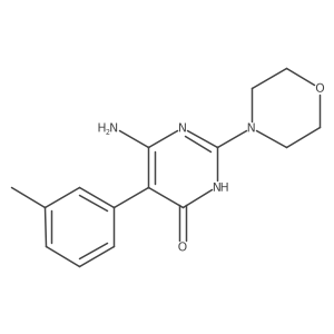 6-Amino-5-(3-methylphenyl)-2-(morpholin-4-yl)-3,4-dihydropyrimidin-4-one Structure