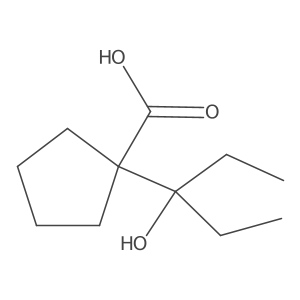1-(3-Hydroxypentan-3-yl)cyclopentane-1-carboxylic acid Structure