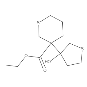 Ethyl 3-(3-hydroxythiolan-3-yl)thiane-3-carboxylate Structure
