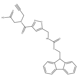 2-(1-{5-[({[(9H-fluoren-9-yl)methoxy]carbonyl}amino)methyl]-1,2-oxazol-3-yl}-N-(prop-2-yn-1-yl)formamido)acetic acid Structure