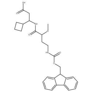 3-cyclobutyl-3-[4-({[(9H-fluoren-9-yl)methoxy]carbonyl}amino)-2-methoxybutanamido]propanoic acid结构式