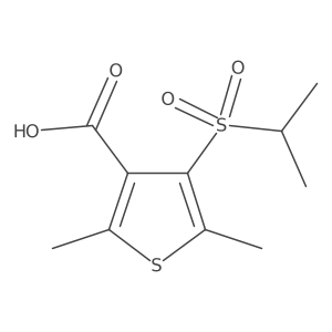 2,5-Dimethyl-4-(propane-2-sulfonyl)thiophene-3-carboxylic acid Structure