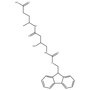 4-[4-({[(9H-fluoren-9-yl)methoxy]carbonyl}amino)-3-hydroxybutanamido]pentanoic acid结构式