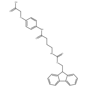 2-{4-[4-({[(9H-fluoren-9-yl)methoxy]carbonyl}amino)butanamido]phenoxy}acetic acid Structure