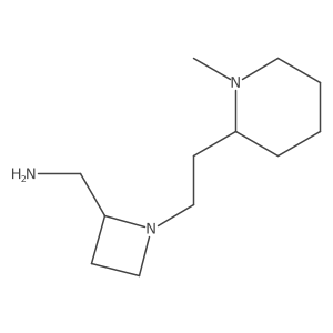 {1-[2-(1-Methylpiperidin-2-yl)ethyl]azetidin-2-yl}methanamine Structure