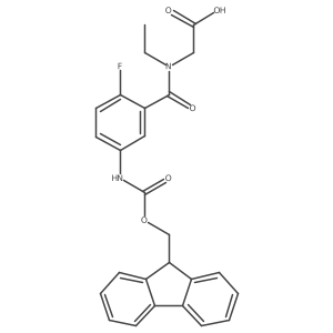 2-{N-ethyl-1-[5-({[(9H-fluoren-9-yl)methoxy]carbonyl}amino)-2-fluorophenyl]formamido}acetic acid Structure