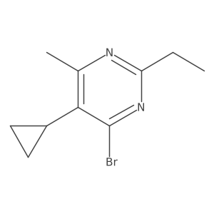 4-Bromo-5-cyclopropyl-2-ethyl-6-methylpyrimidine结构式