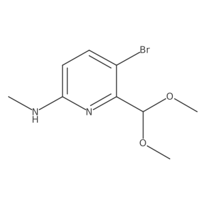 5-Bromo-6-(dimethoxymethyl)-N-methyl-2-pyridinamine Structure