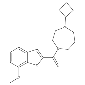 (4-cyclobutyl-1,4-diazepan-1-yl)-(7-methoxybenzofuran-2-yl)methanone结构式