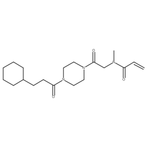 N-[2-[4-(3-Cyclohexylpropanoyl)piperazin-1-yl]-2-oxoethyl]-N-methylprop-2-enamide结构式