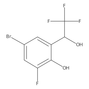 4-bromo-2-fluoro-6-[(1R)-2,2,2-trifluoro-1-hydroxyethyl]phenol Structure