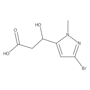 (3S)-3-(3-bromo-1-methyl-1H-pyrazol-5-yl)-3-hydroxypropanoic acid结构式