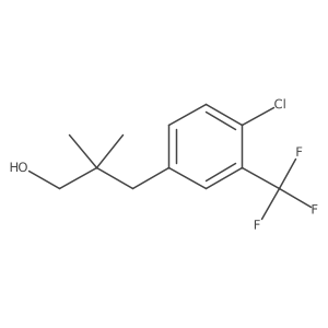 3-[4-Chloro-3-(trifluoromethyl)phenyl]-2,2-dimethylpropan-1-ol Structure