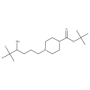 Tert-butyl 4-(4-amino-5,5,5-trifluoropentyl)piperazine-1-carboxylate结构式