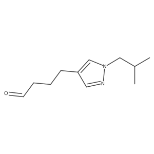 4-[1-(2-methylpropyl)-1H-pyrazol-4-yl]butanal Structure