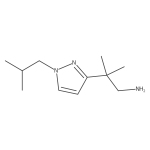 2-methyl-2-[1-(2-methylpropyl)-1H-pyrazol-3-yl]propan-1-amine Structure