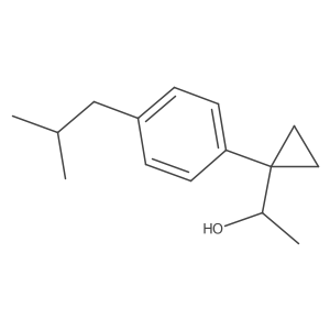 1-{1-[4-(2-Methylpropyl)phenyl]cyclopropyl}ethan-1-ol结构式