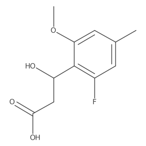 3-(2-Fluoro-6-methoxy-4-methylphenyl)-3-hydroxypropanoic acid Structure