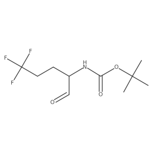 tert-butyl N-(5,5,5-trifluoro-1-oxopentan-2-yl)carbamate结构式