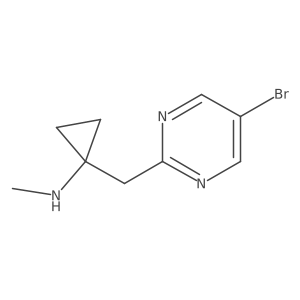 1-[(5-bromopyrimidin-2-yl)methyl]-N-methylcyclopropan-1-amine Structure