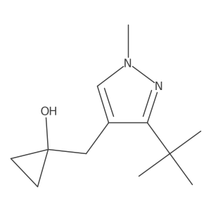 1-[(3-tert-butyl-1-methyl-1H-pyrazol-4-yl)methyl]cyclopropan-1-ol Structure