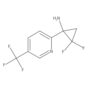 2,2-Difluoro-1-[5-(trifluoromethyl)pyridin-2-yl]cyclopropan-1-amine结构式