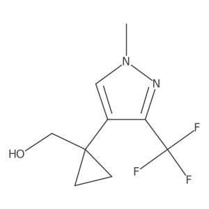{1-[1-methyl-3-(trifluoromethyl)-1H-pyrazol-4-yl]cyclopropyl}methanol结构式