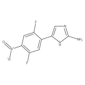 5-(2,5-difluoro-4-nitrophenyl)-1H-imidazol-2-amine结构式